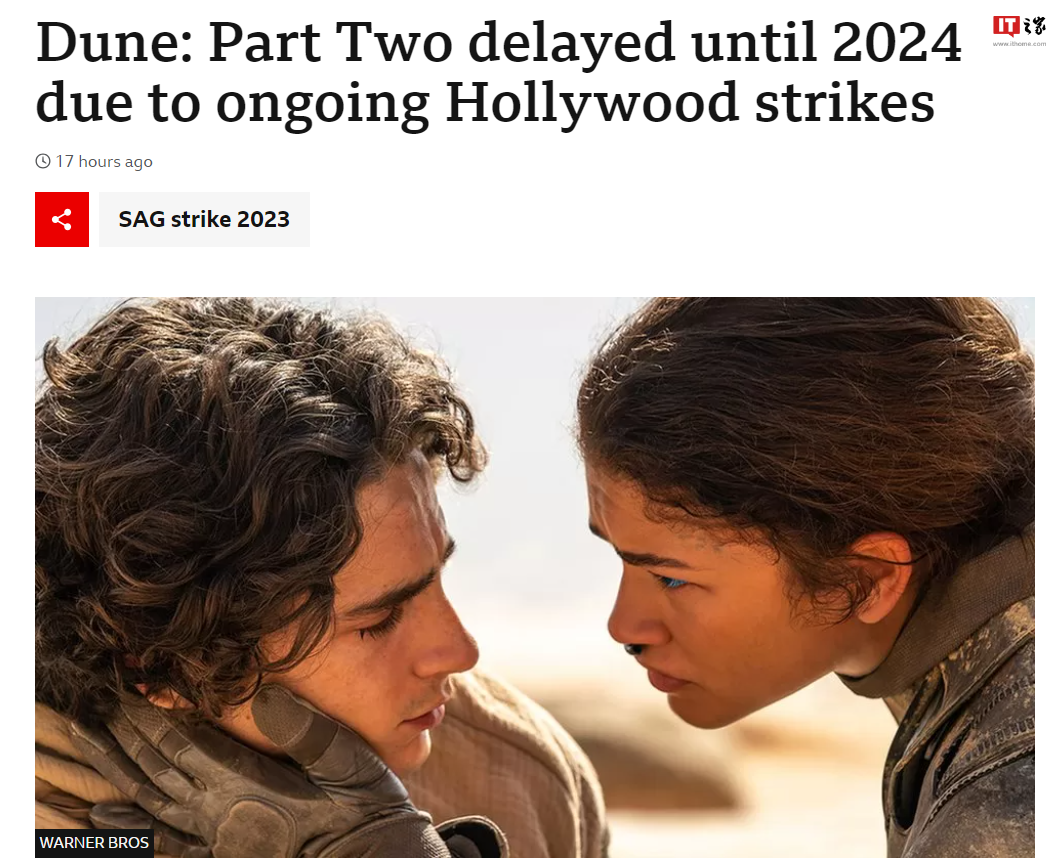 科幻电影《沙丘 2》和《哥斯拉大战金刚 2:帝国崛起》上映日期推迟至明年 3 月、4 月 12 日