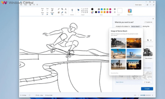 微软Win11画图应用或新增AI功能,支持文本生成图像