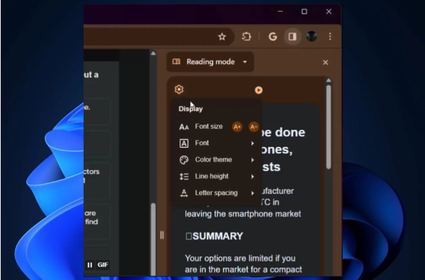 全新升级的Chrome阅读模式：与主题颜色完美搭配的呈现方式