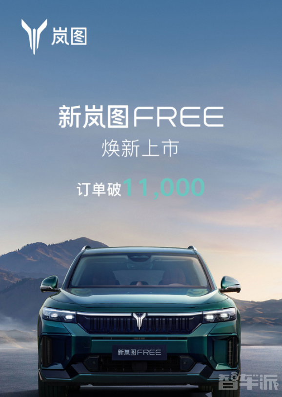 新岚图FREE交付突破1万辆 平均用户年龄为35岁