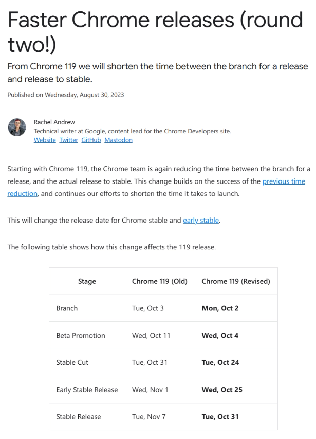 Chrome浏览器速度提升计划揭晓：新版将更快发布
