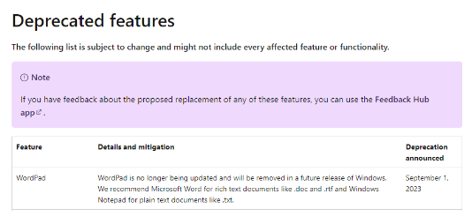 微软决定在Win10/Win11中停用写字板应用，标志着28年的传奇谢幕