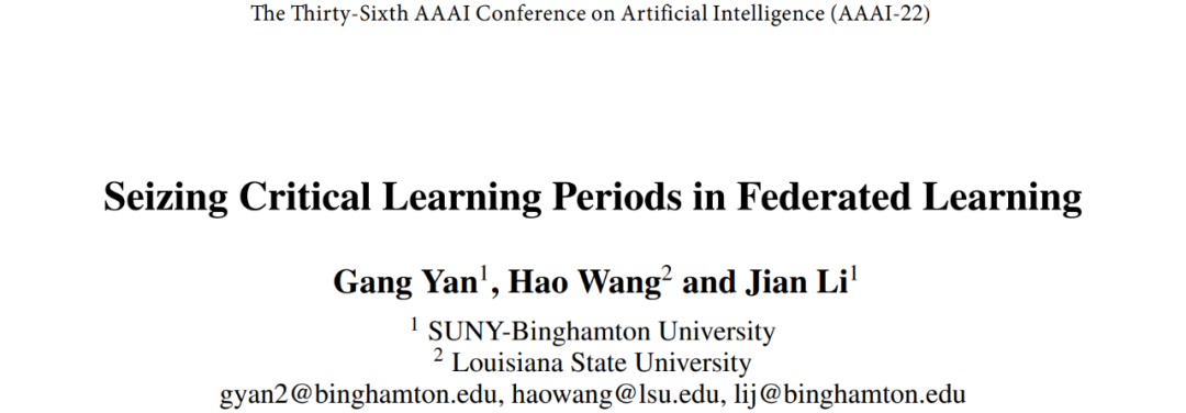 动物与人类存在的「关键学习期」,联邦学习也有
