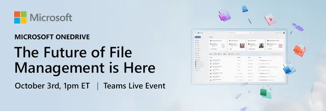 微软云存储服务 OneDrive 将迎来 AI 革新，10 月 3 日揭晓