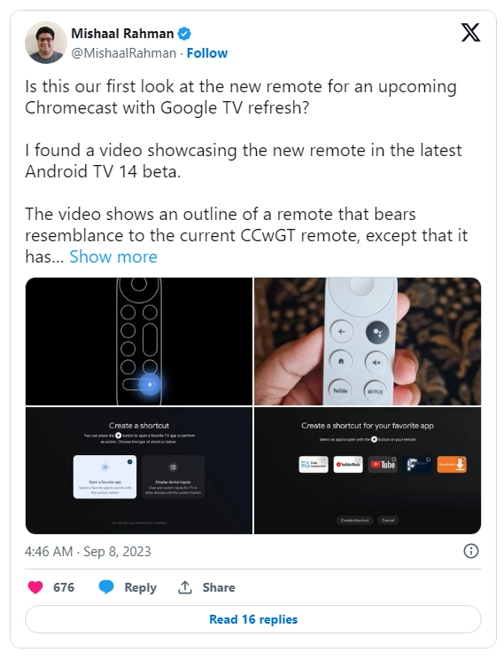 谷歌曝光全新Chromecast with Google TV设备,惊艳亮相
