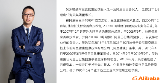 蔡崇信、吴泳铭正式接任阿里巴巴董事长、CEO，张勇荣获“杰出阿里人”称号