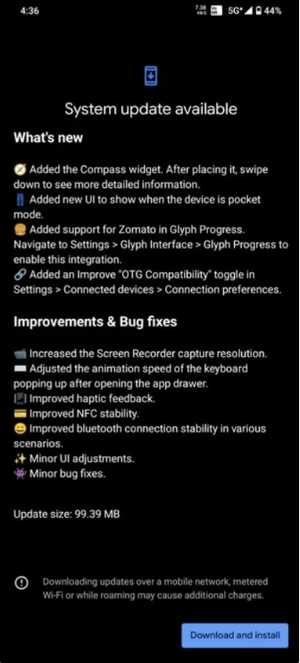 新增功能：Zomato订单追踪和指南针，Nothing Phone（2）为用户生活提供更多帮助