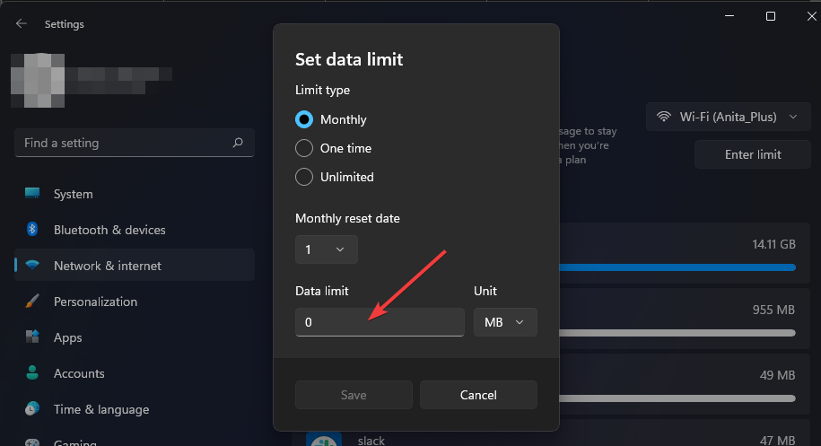 如何控制或停止 Windows 11 上系统使用过多的数据?