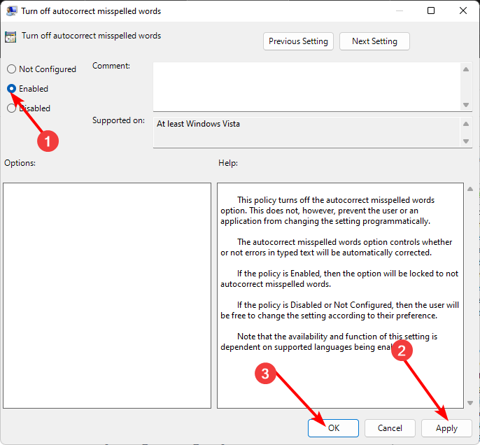 Windows 11 上如何启用或禁用自动更正拼写错误的单词功能