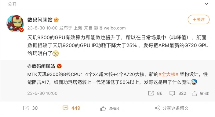 联发科回应外媒关于天玑 9300 功耗高的造谣,称其毫无事实依据