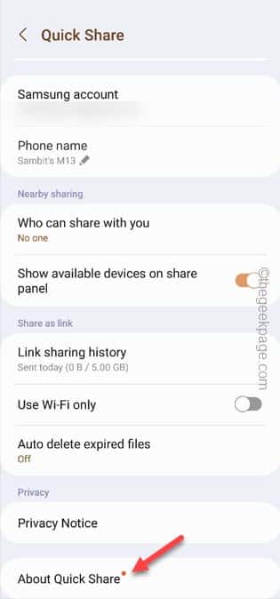 快速共享功能在三星手机上不起作用 – 修复