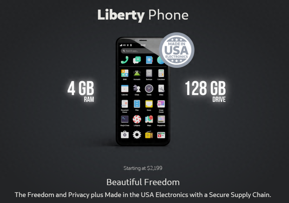 "Liberty Phone"登场:100%美国制造 价格高昂是否值得?
