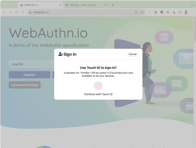 Chrome 浏览器实现iCloud Keychain Passkey互通