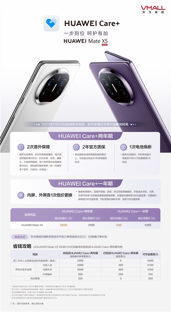 华为Mate X5上市,用户瞩目维修费用,HUAWEI Care+保障应运而生