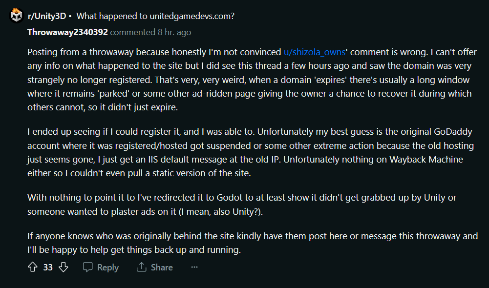 超过 500 名开发者联合在线关闭游戏内 Unity 广告,相关集体信网站域名神秘“过期”