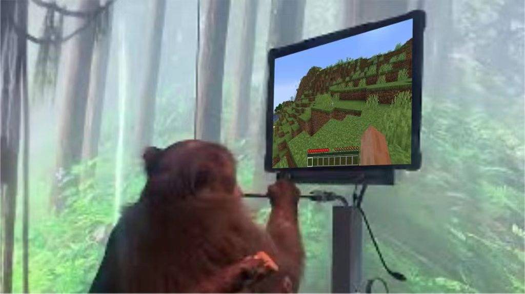 脑机接口的猴子，已经可以用神经网络玩《我的世界》了？