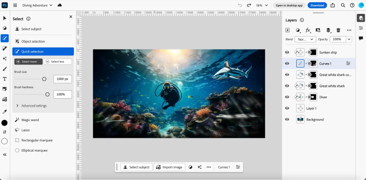AI图像编辑工具助力创作:Adobe Photoshop在线版震撼发布