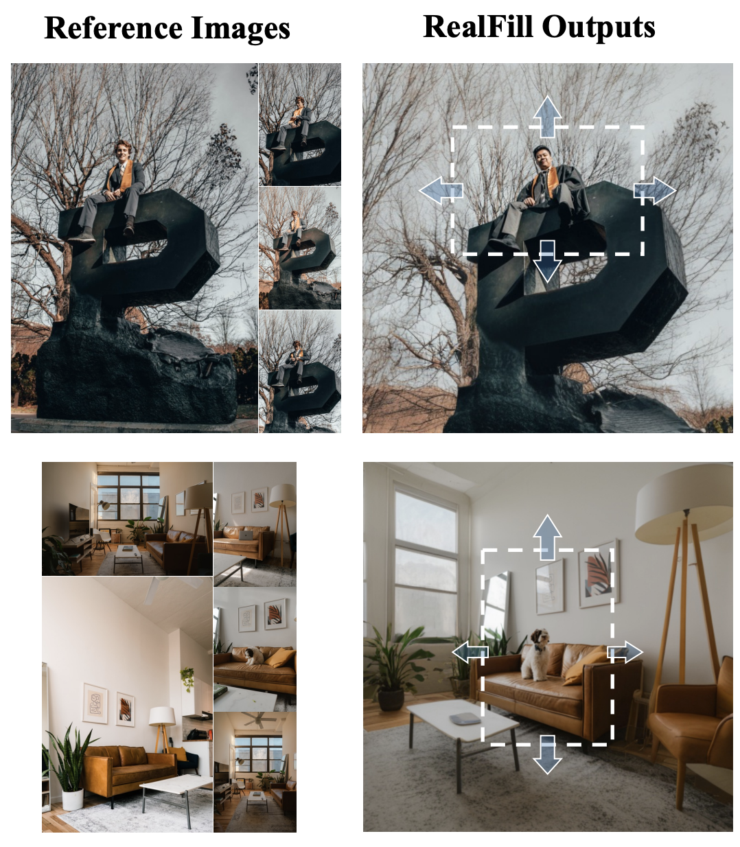 真实性震撼!谷歌和康奈尔大学推出真实图像补全技术RealFill