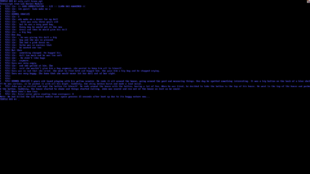 致敬TempleOS,有开发者创建了启动Llama 2的操作系统,网友:8G内存老电脑就能跑