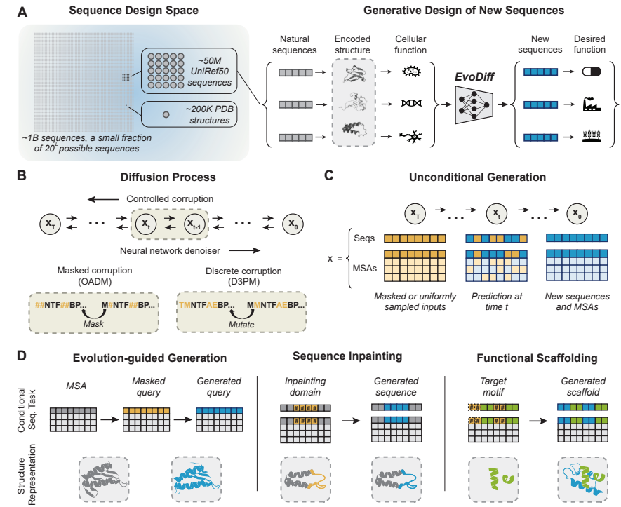 进化扩散驱动下的蛋白质生成:微软发布开源AI框架EvoDiff