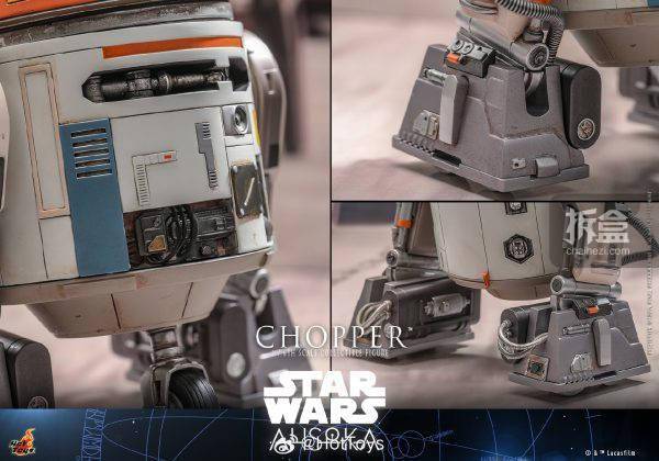 HOTTOYS 星球大战 阿索卡CHOPPER 宇航技工机器人 1/6比例可动人偶的标题可以重写为：HOTTOYS 星球大战 阿索卡CHOPPER 宇航技工机器人 1/6比例可动人偶 - 热销商品！