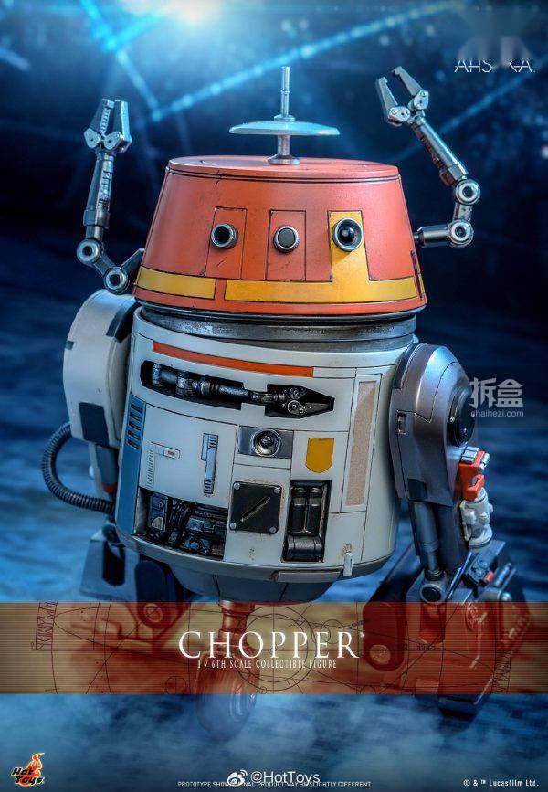 HOTTOYS 星球大战 阿索卡CHOPPER 宇航技工机器人 1/6比例可动人偶的标题可以重写为：HOTTOYS 星球大战 阿索卡CHOPPER 宇航技工机器人 1/6比例可动人偶 - 热销商品！