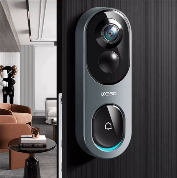 459元 360发布可视门铃AI全景版：360°鱼眼镜头