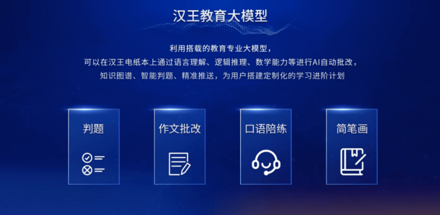 汉王科技发布天地大模型，汉王AI电纸学习本搭载教育大模型