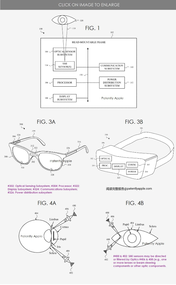 苹果技术专利提升眼球追踪性能：结合摄像头和SMI传感器
