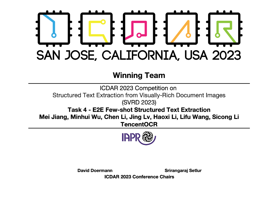 腾讯OCR团队斩获ICDAR大赛四项冠军