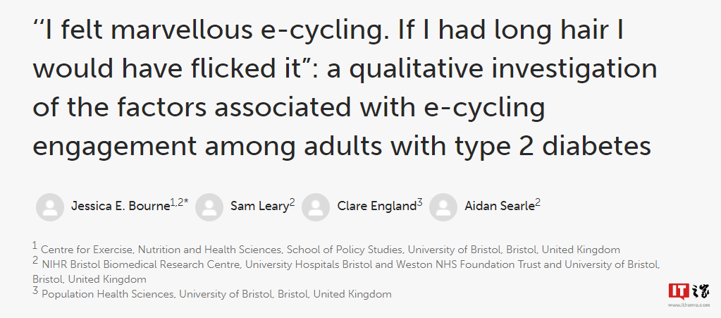 研究表明骑电动自行车有助于预防和治疗 2 型糖尿病