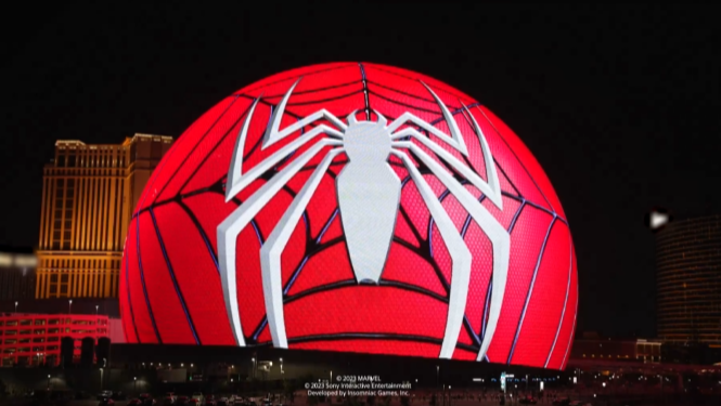 微软 Xbox 打广告第二天,索尼 PlayStation 也现身拉斯维加斯球形场馆大屏