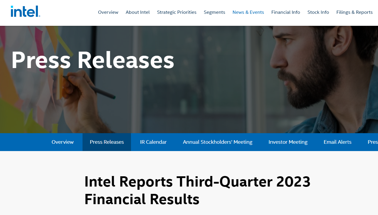 英特尔第三财季营收 142 亿美元:同比下降 8%,但高于市场预期