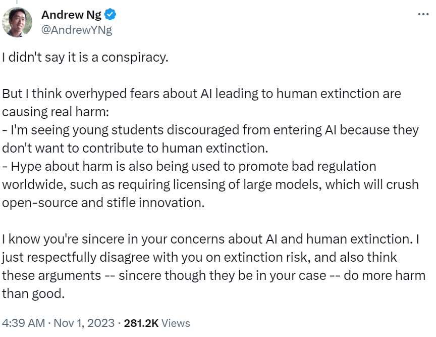 大佬们为美国新发布的AI监管令争执不休，引发了人类灭绝级的争议