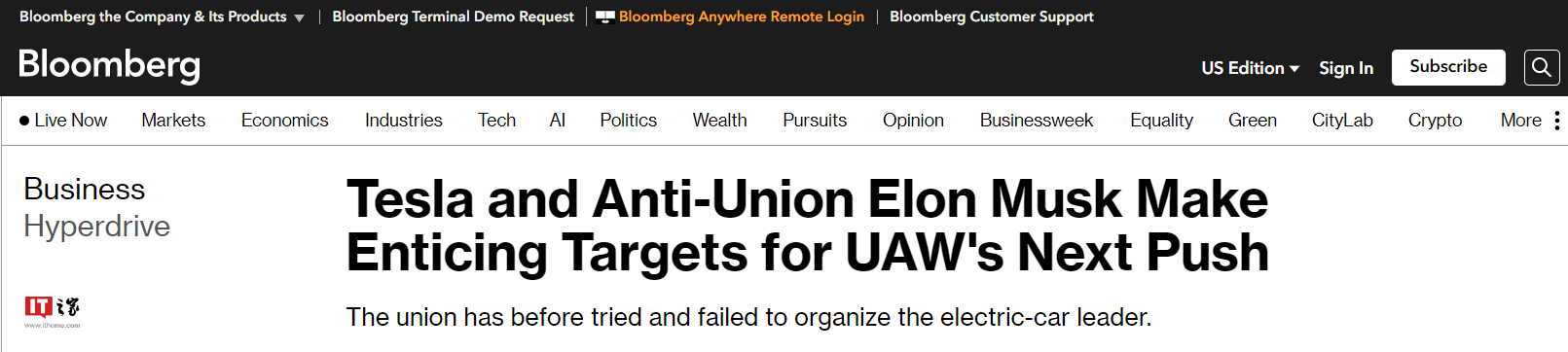 转向马斯克和特斯拉:UAW击败底特律三巨头后的新目标