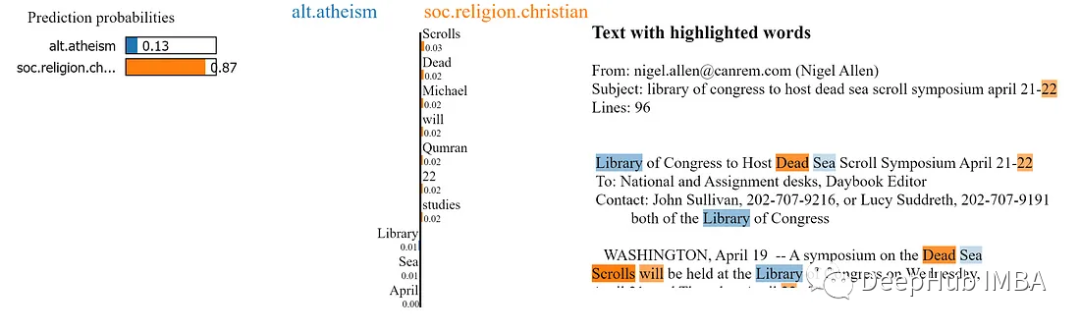 解释各种机器学习模型代码示例：利用LIME进行解释