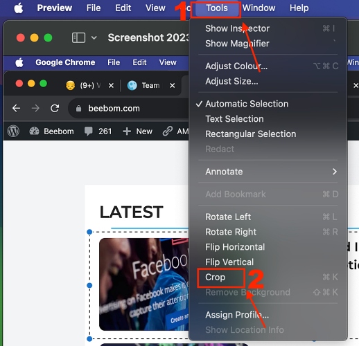 如何在Mac上裁剪屏幕截图
