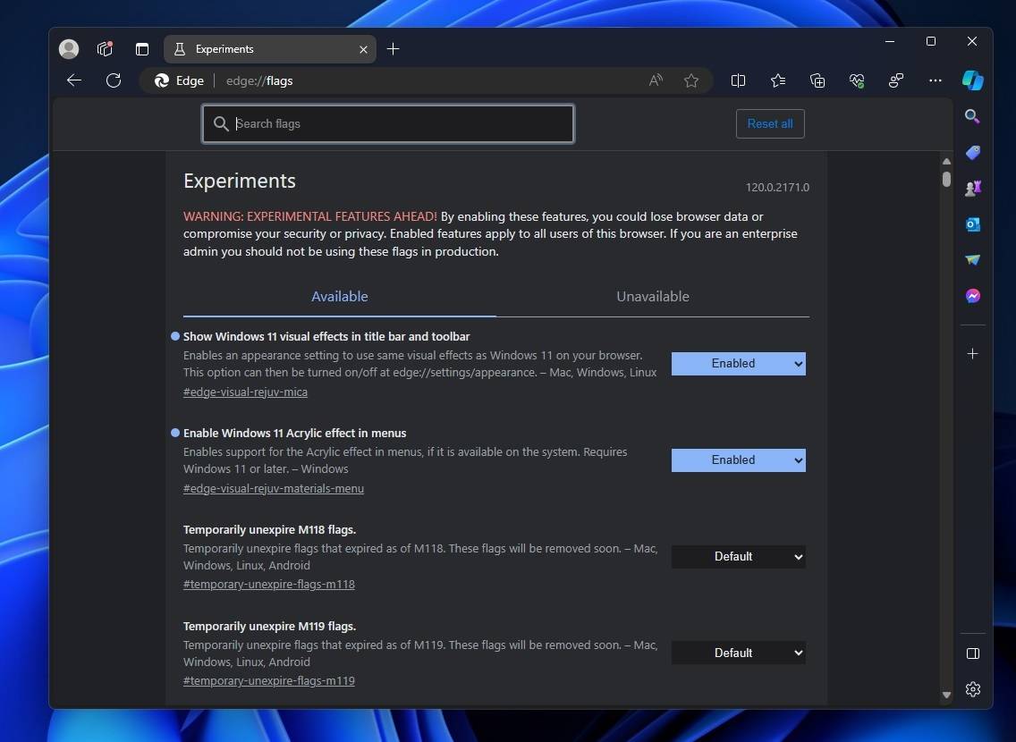Microsoft Edge 测试了一项新功能，以整理其在 Windows 11 上的体验