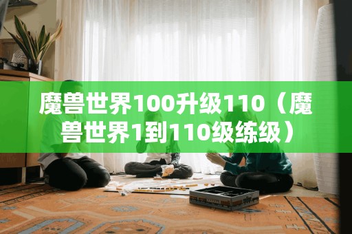 从1级到110级，魔兽世界升级之旅