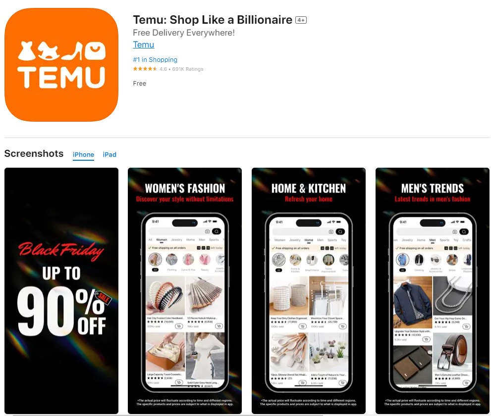 中国电商 Temu 和 SHEIN 在美国的用户数接近亚马逊 90%，海外增长迅速