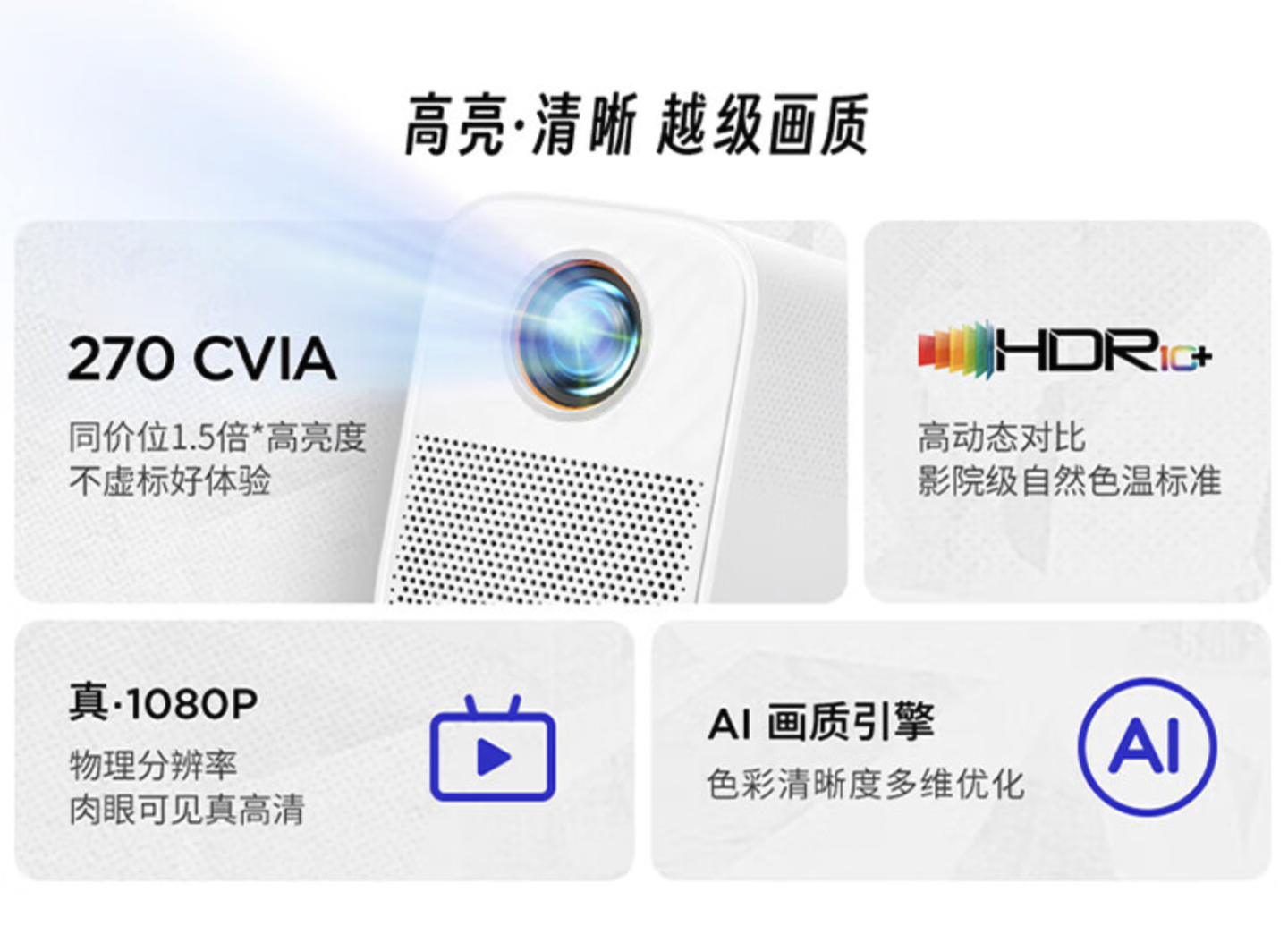 热销中！联想小新100S智能投影仪：千元内亮度王者！