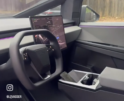 特斯拉Cybertruck内饰曝光：全新科技感设计，按钮神秘消失？