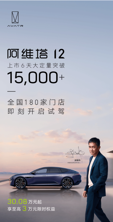 阿维塔12上市6天,首周销量突破1.5万,表现亮眼!