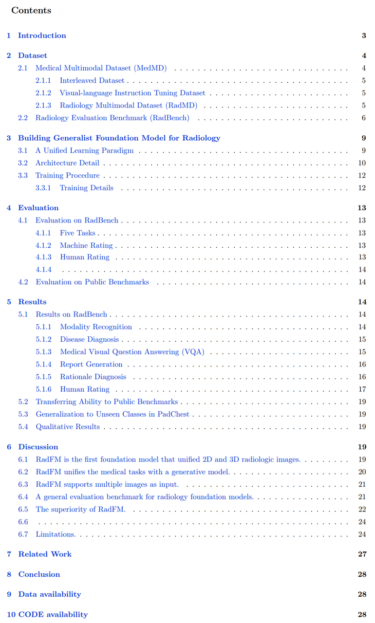 首个开源多模态医疗基础模型RadFM，支持2D/3D放射影像输入