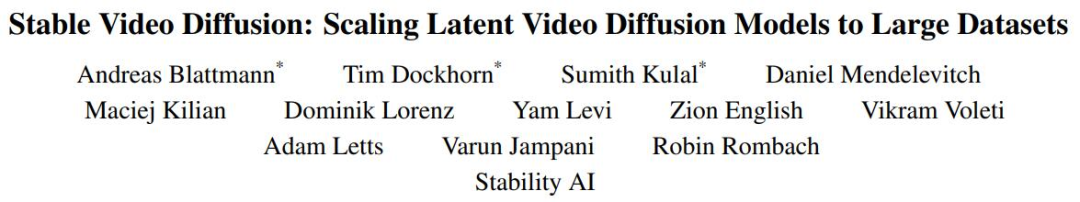 Stable Video Diffusion来了，代码权重已上线