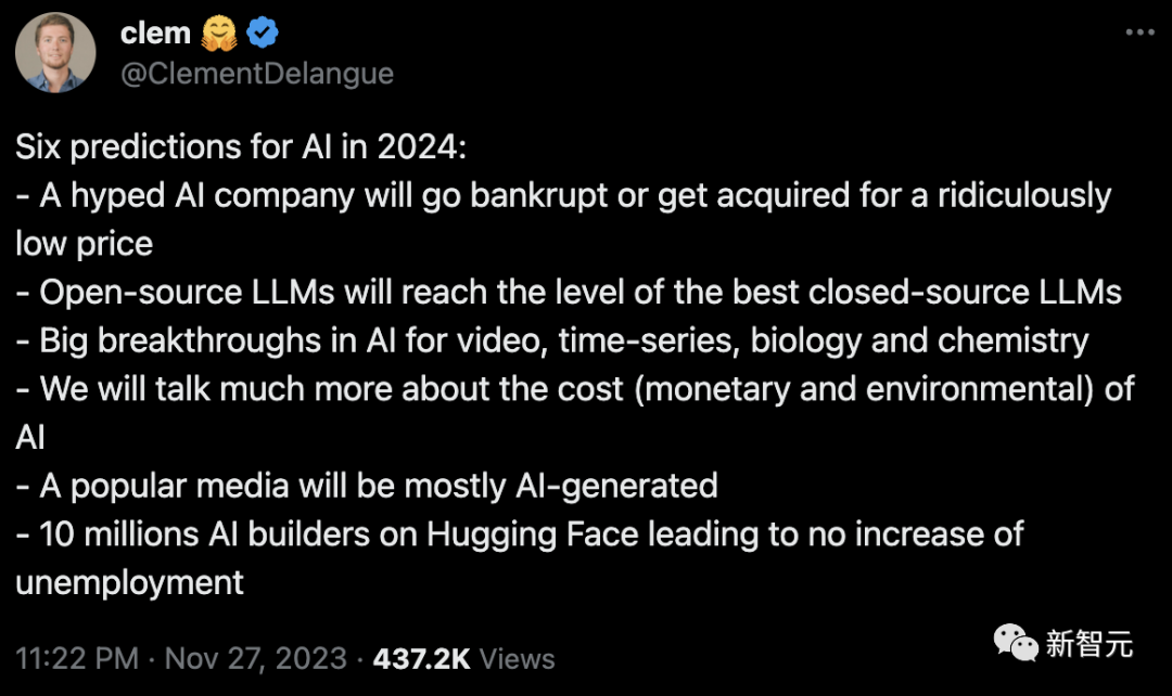 预测:Hugging Face CEO揭示2024年AI行业的六大重大变革!