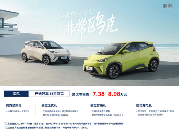 比亚迪海鸥创下20万辆里程碑,电动汽车市场引领风潮