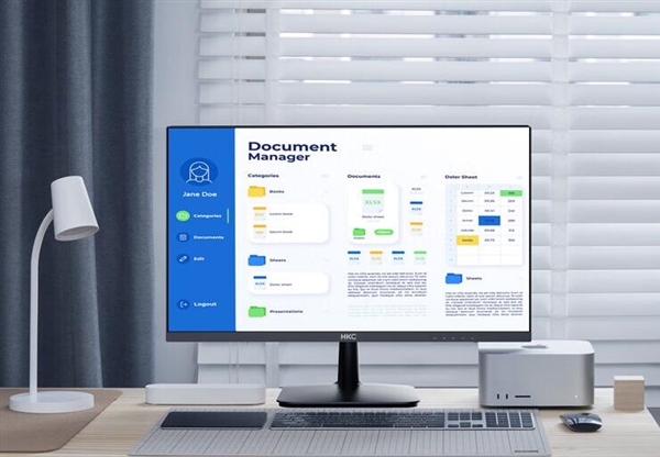 HKC S2416Q显示器:23.8英寸IPS屏幕,100Hz刷新率,呈现视觉盛宴!