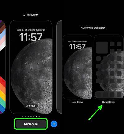 设置不同的壁纸来区分iPhone的锁屏和主屏幕