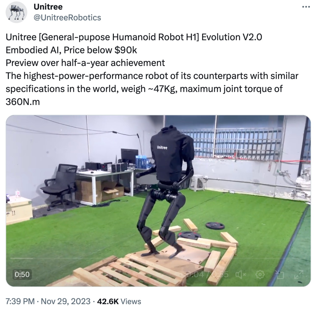 硬气不减!国内制造的人形机器人调皮捣蛋,价格低于9万美元